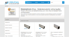 Desktop Screenshot of edelstahlrohrshop.com