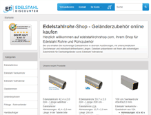 Tablet Screenshot of edelstahlrohrshop.com